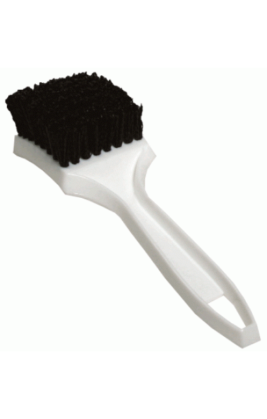 BLACK NYLON CARPET BRUSH (WHITE HANDLE) #85-634