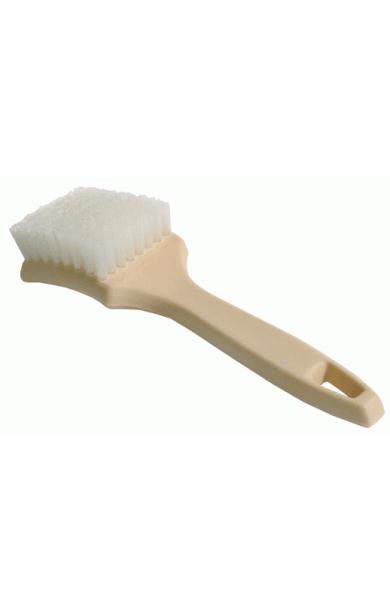 WHITE NYLON CARPET BRUSH (TAN HANDLE) #85-639